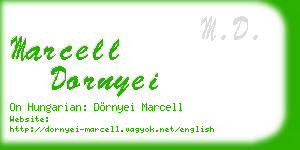 marcell dornyei business card